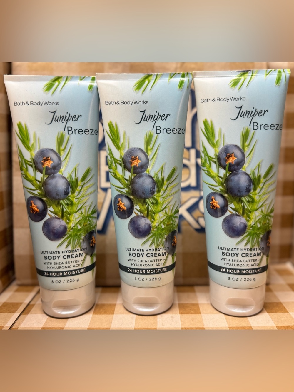 NEW B&BW (3) Juniper Breeze Body Creams (8 oz each)